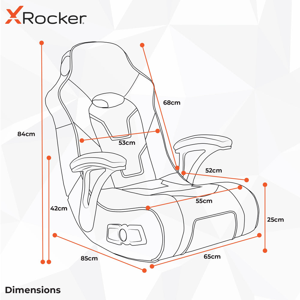 G-Force 2.1 Audio Floor Rocker Gaming Bodensessel - Schwarz