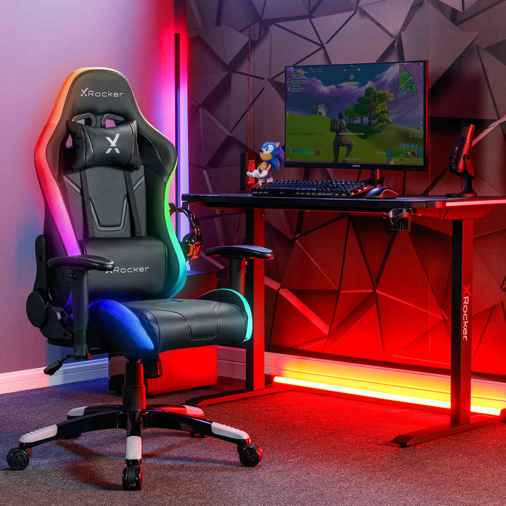 Agility Compact RGB Bürostuhl für Kinder & Teenager mit Beleuchtung - X Rocker EU