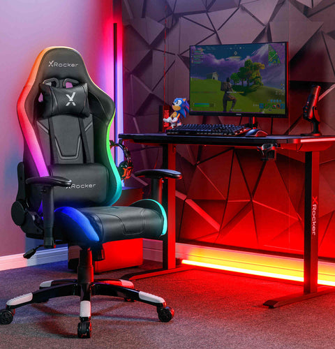 Agility Compact RGB Bürostuhl für Kinder & Teenager mit Beleuchtung - X Rocker EU