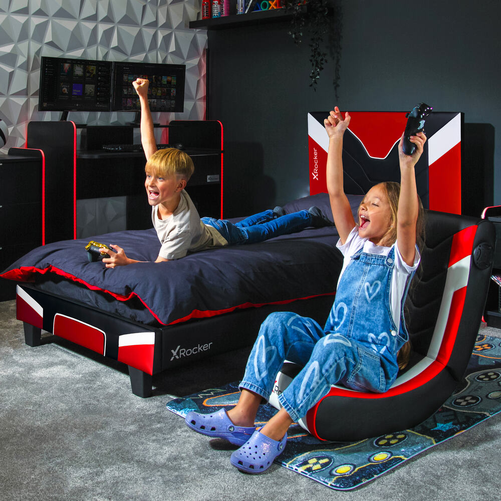 Cerberus MKII Gaming & Racing Bett - Rot - X Rocker EU