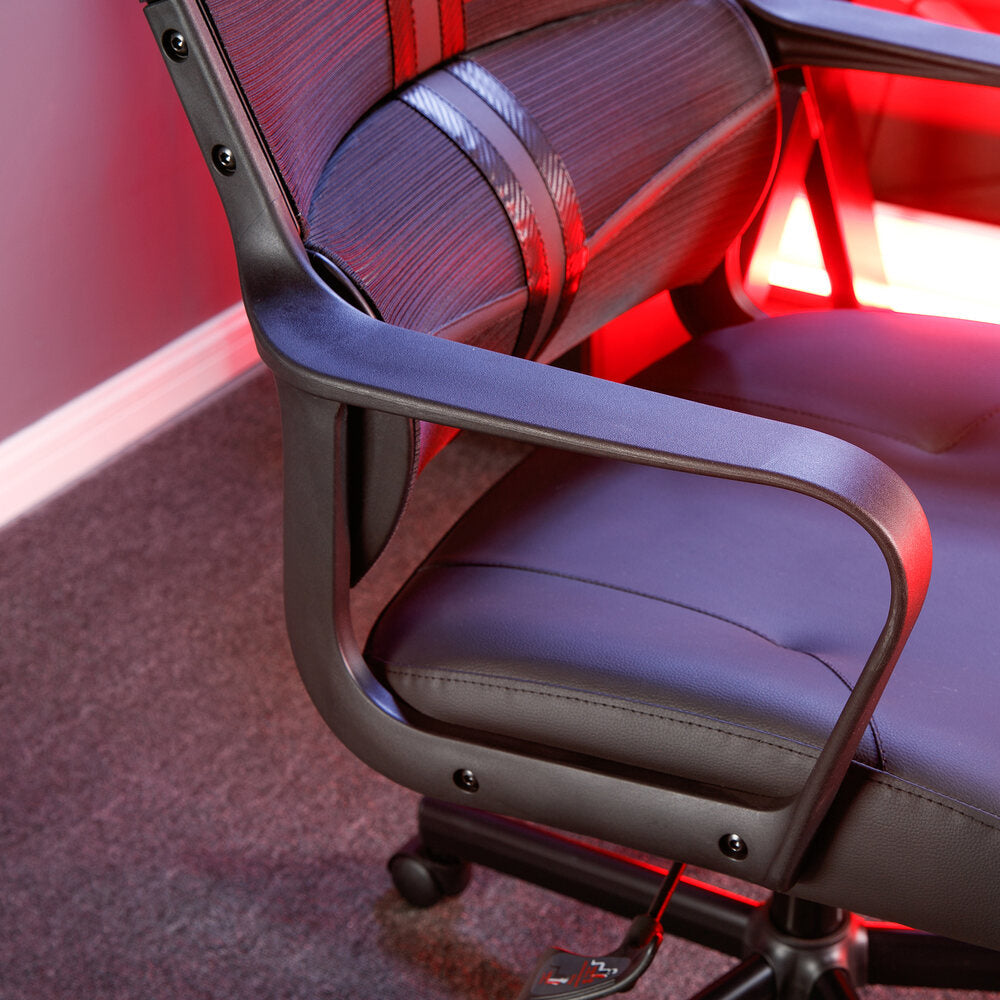 Helix Gaming Bürodrehstuhl mit Mesh Netzstoff Rückenlehne - Schwarz