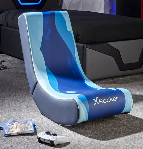 Video Rocker Gaming Bodensessel - Lava Blau - X Rocker EU