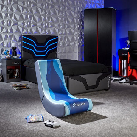 Video Rocker Gaming Bodensessel - Lava Blau - X Rocker EU