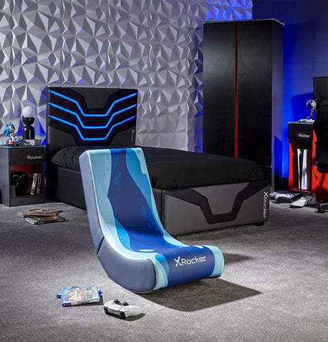 Video Rocker Gaming Bodensessel - Lava Blau - X Rocker EU