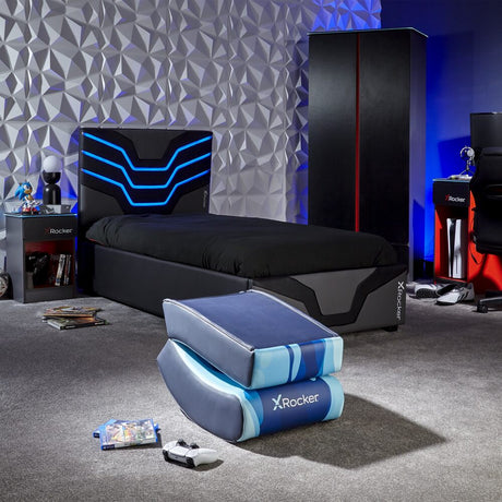 Video Rocker Gaming Bodensessel - Lava Blau - X Rocker EU