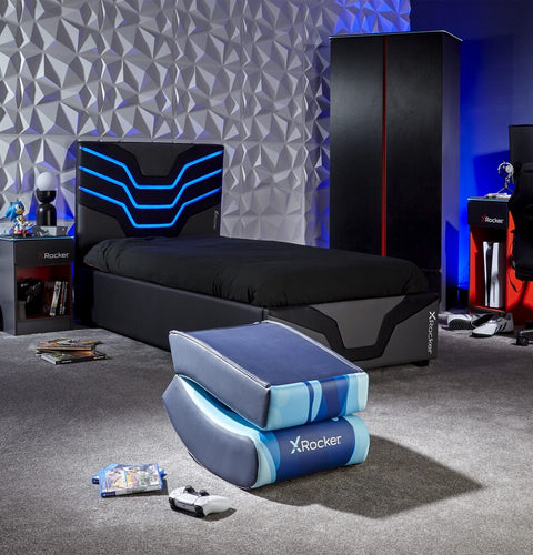 Video Rocker Gaming Bodensessel - Lava Blau - X Rocker EU