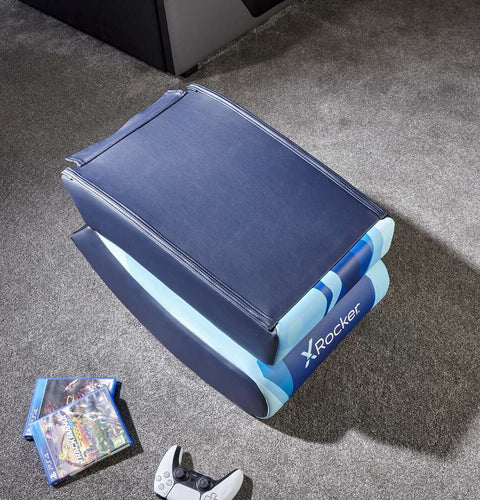 Video Rocker Gaming Bodensessel - Lava Blau - X Rocker EU