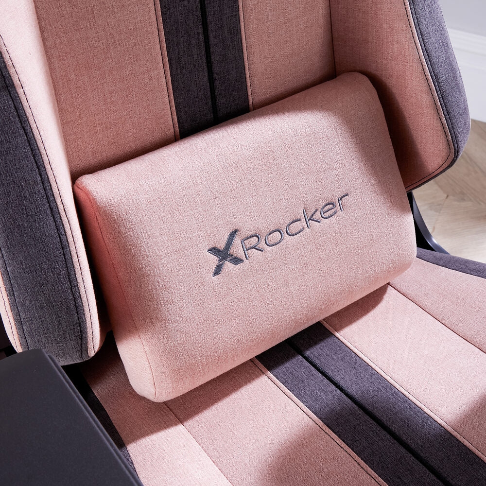 Onyx Bürodrehstuhl aus Stoff - Rosa - X Rocker EU