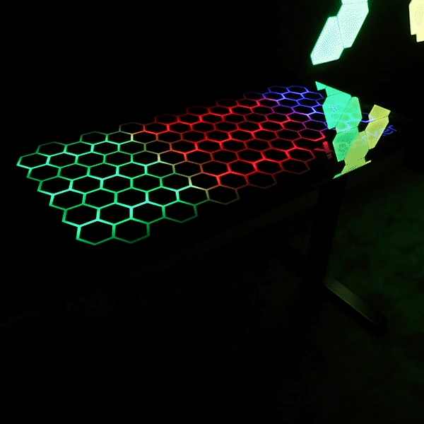Spectrum RGB Gaming Tisch mit Glasoberfläche & Neo Motion™ RGB Beleuchtung - X Rocker EU